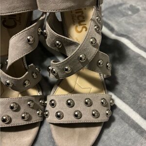 Circus by Sam Edelman Silver Studded Sandals